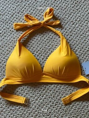 Yellow Halter Bikini Top Size XS
